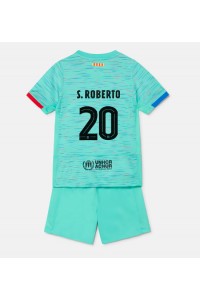 Barcelona Sergi Roberto #20 Jalkapallovaatteet Lasten Kolmas peliasu 2023-24 Lyhythihainen (+ Lyhyet housut)